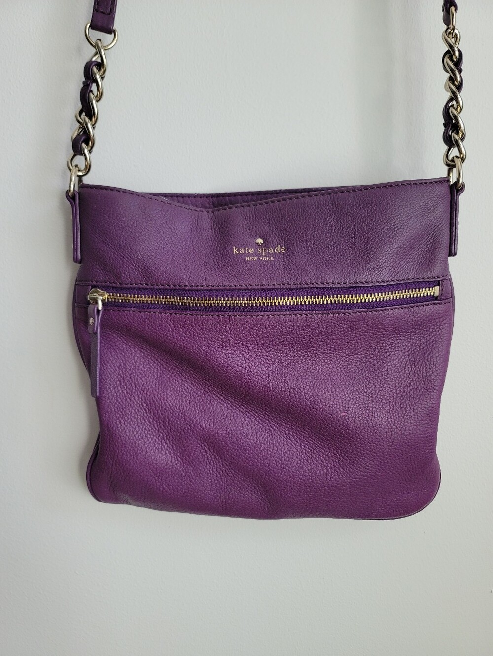 kate spade Chester Street Dessi Plum Pebbled Leather Crossbody Bag